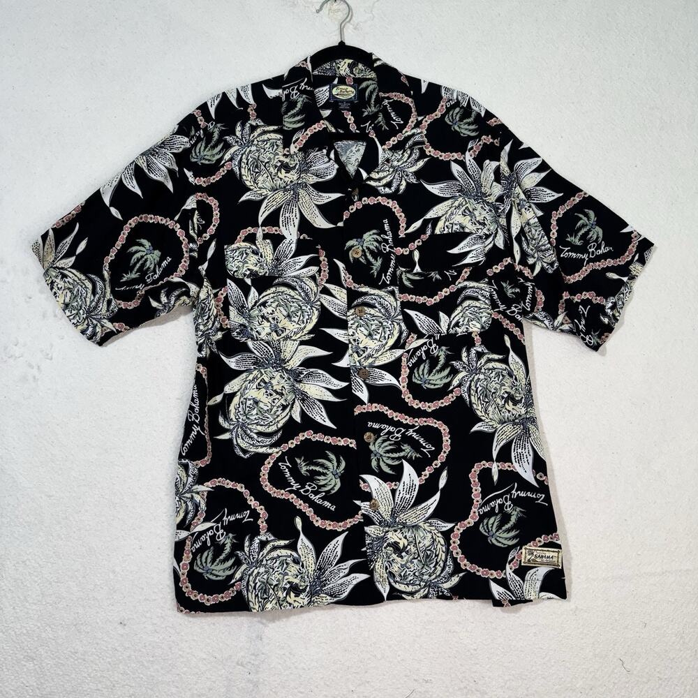 Tommy Bahama Hawaiian Tropical Floral Lei Aloha Resort Camp Shirt Men’s Medium